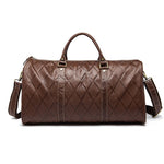 Leather Crosswork Duffel