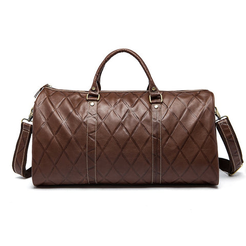 Leather Crosswork Duffel