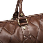 Leather Crosswork Duffel