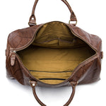 Leather Crosswork Duffel